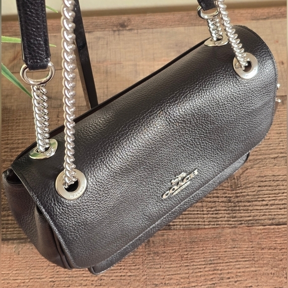 Coach Black Pebble Leather Klare 25 Crossbody Bag - Picture 10 of 10